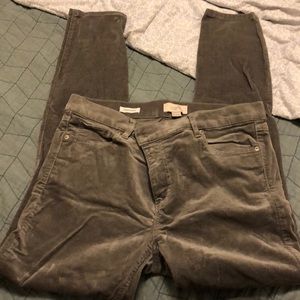 Loft outlet medium gray skinny cords